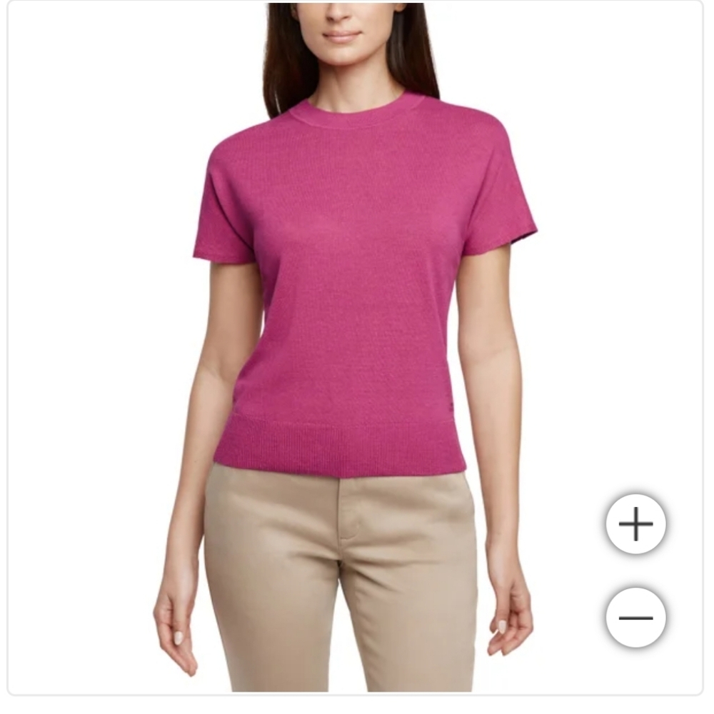 (Ew)Banana Republic Women's Linen Blend Short Sleeve Top